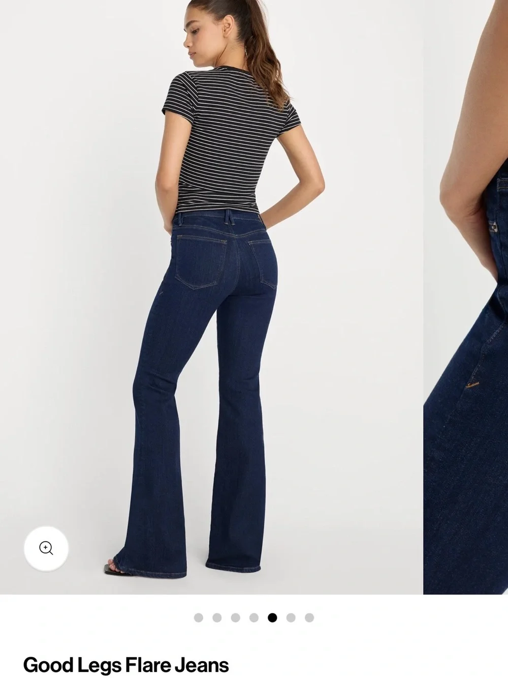 Good American Dark Blue Good Legs Flare Jeans